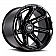 Grid Wheel GD12 - 20 x 10 Black With Natural Accents - GD1220100027M178