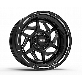 Grid Wheel GD14 - 20 x 10 Black With Natural Accents - GD1420100027M278