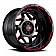 Grid Wheel GD14 - 20 x 9 Black With Red Accents - GD1420090052E1587