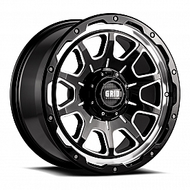 Grid Wheel GD15 - 20 x 9 Black With Natural Accents - GD1520090052M187