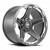 Grid Wheel GD04 - 20 x 10 Black With Natural Accents - GD0420100052G287