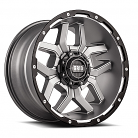 Grid Wheel GD07 - 20 x 10 Anthracite With Black Lip - GD0720100052A287