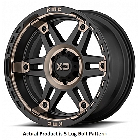 KMC Wheel 20 Diameter -18 Offset Aluminum Black With Dark Tinted Single