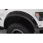 Bushwacker Fender Flare - Black Dura-Flex ABS Plastic Smooth Set Of 2 - 2009702
