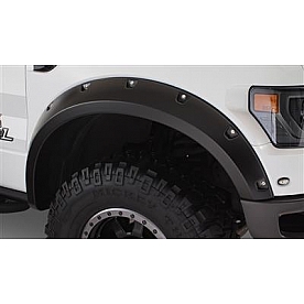 Bushwacker Fender Flare - Black Dura-Flex ABS Plastic Smooth Set Of 2 - 2009702