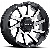 RaceLine Wheel 20 Diameter -12 Offset Aluminum Black With Natural Face Single