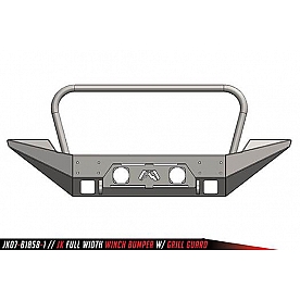 Fab Bumper Full Metal Jacket 1-Piece Design Steel Black - JK07B18581