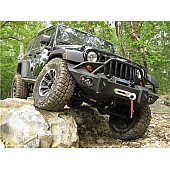 Fab Bumper Lifestyle 1-Piece Design Steel Black - JK07-B1850-1
