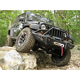 Fab Bumper Lifestyle 1-Piece Design Steel Black - JK07-B1850-1