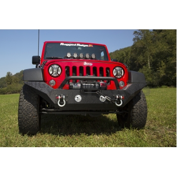 Rugged Ridge Bumper SPARTAN 1-Piece Design Steel Black - 11548.01-5