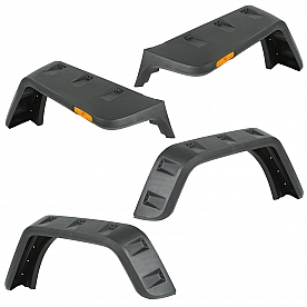 Rugged Fender Flare - Black Smooth Thermoplastic Set Of 4 - 11640.25