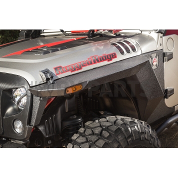 Rugged Ridge Fender Black Steel Powder Coated Set Of 2 - 11615.01-1