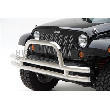 Smittybilt Grille Insert - Bar Square Polished Aluminum - 878132