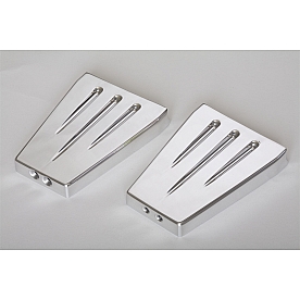 All Sales Door Hinge Protector - Aluminum Polished Silver 2 Piece - 3503