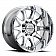 RaceLine Wheel 20 Diameter -12 Offset Aluminum Silver Single