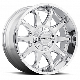 RaceLine Wheel 20 Diameter 0 Offset Aluminum Silver Single