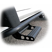 N-Fab Rocker Panel Guard - Black Round Tube Textured Powder Coated Steel Single - J072RKRS2