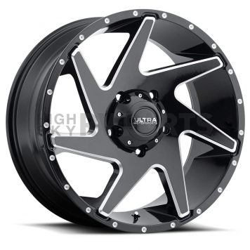 Ultra Wheel Vortex 206 - 20 x 10 Black With Natural Accents - 206-2173BM25