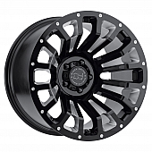 Black Rhino Wheel Pinatubo - 22 x 12 Black With Natural Accents - 2212PNT-45127B71