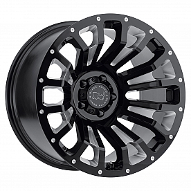 Black Rhino Wheel Pinatubo - 22 x 12 Black With Natural Accents - 2212PNT-45127B71