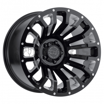Black Rhino Wheel Pinatubo - 22 x 12 Black With Natural Accents - 2212PNT-45127B71