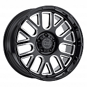 Black Rhino Wheel Pismo - 22 x 12 Black With Natural Accents - 2212PIS-45127B71