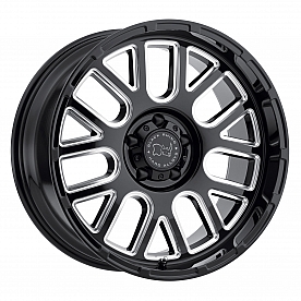 Black Rhino Wheel Pismo - 22 x 12 Black With Natural Accents - 2212PIS-45127B71