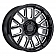 Black Rhino Wheel Pismo - 22 x 12 Black With Natural Accents - 2212PIS-45127B71