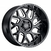 Black Rhino Wheel Reaper - 22 x 14 Black With Natural Accents - 2214RPR-65127B71