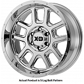 KMC Wheel 22 Diameter -76 Offset Aluminum Silver Single