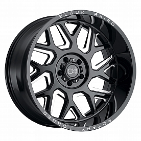 Black Rhino Wheel Reaper - 24 x 14 Black With Natural Accents - 2414RPR-65127B71