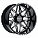 Black Rhino Wheel Twister - 24 x 14 Black With Natural Accents - 2414TWS-65127B71L