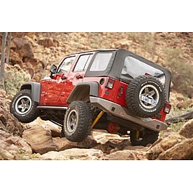 ARB Rocker Panel Guard - Black Round Tube Powder Coated Steel - 4450210
