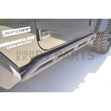 DV8 Offroad Rocker Panel Guard - Black Tube Powder Coated Steel Set Of 2 - SRSOTB-01-1