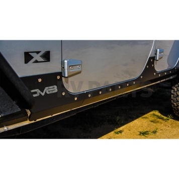 DV8 Offroad Rocker Panel Guard - Black Powder Coated Steel - SRSOTB-05-5