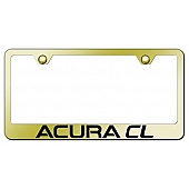 Automotive Gold License Plate Frame - Gold Stainless Steel - LFACLEG