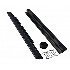 Teraflex Rocker Panel Guard - Flat Aluminum Black Powder Coated - 4637310