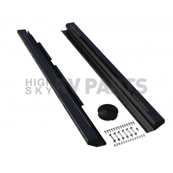 Teraflex Rocker Panel Guard - Flat Aluminum Black Powder Coated - 4637310