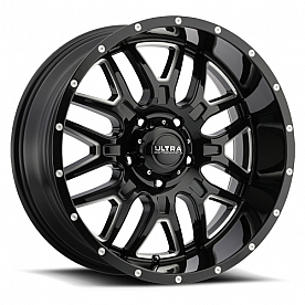Ultra Wheel 24 Diameter -44 Offset Painted Gloss With Milled Accents Single - 203-2473BM44