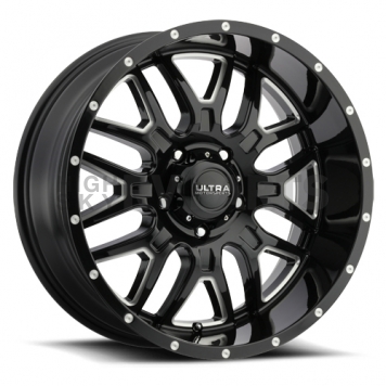 Ultra Wheel 24 Diameter -44 Offset Painted Gloss With Milled Accents Single - 203-2473BM44