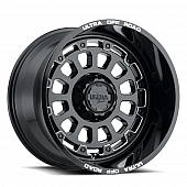 Ultra Wheel 24 Diameter -44 Offset Painted Gloss With Milled Accents Single - 111-2405BM44