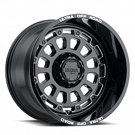 Ultra Wheel 24 Diameter -44 Offset Painted Gloss With Milled Accents Single - 111-2405BM44