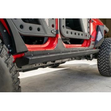 DV8 Offroad Rocker Panel Guard - Black Powder Coated Steel Set Of 2 - SRJL-06-3