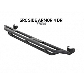 Smittybilt Rocker Panel Guard - Round Tube Steel Black Powder Coated - 77634