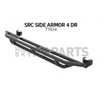 Smittybilt Rocker Panel Guard - Round Tube Steel Black Powder Coated - 77634