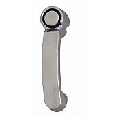 Rampage Exterior Door Handle - Silver Polished Stainless Steel Single - 87500