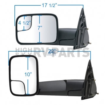 K-Source Exterior Towing Mirror Manual OEM Set Of 2 - 6011112C-1