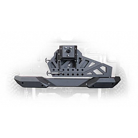 DV8 Bumper 1-Piece Type High Clearance Powder Coated Steel Black - RBJL02