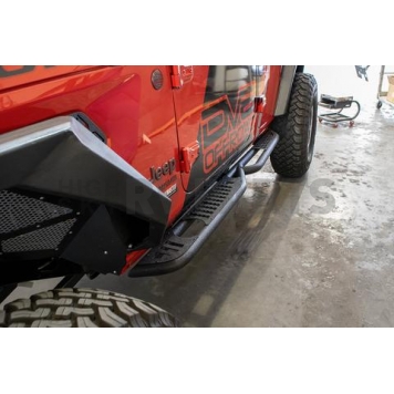 DV8 Offroad Rocker Panel Guard - Black Round Tube Powder Coated Steel Set Of 2 - SRJL-02-4