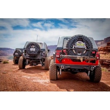 DV8 Offroad Spare Tire Carrier Black Tailgate Mount - TCJL-02-7